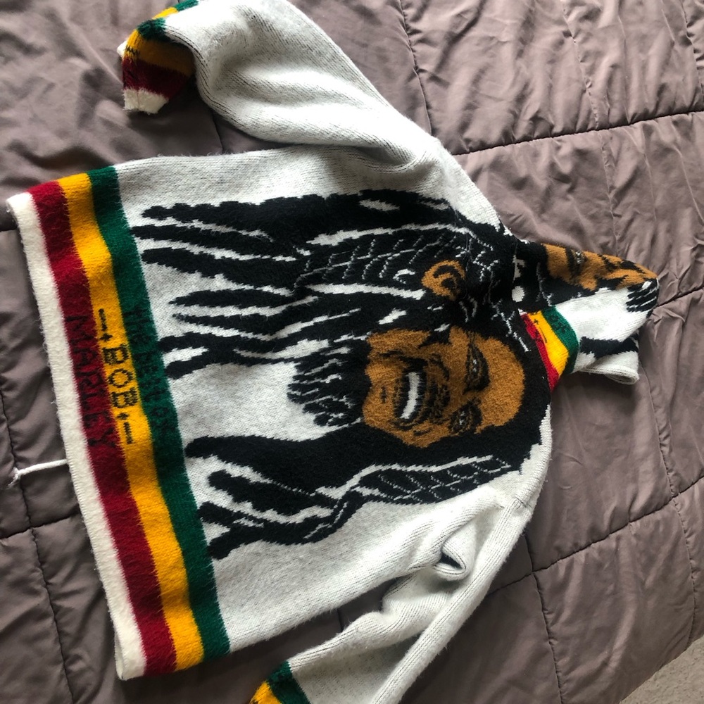 Wool/Hemp Bob Marley Zip Up size small